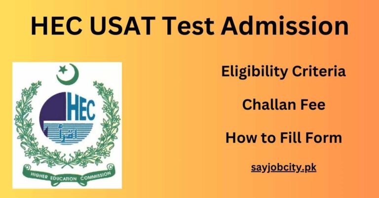 HEC USAT Test Admission 2024 – Higher Education Undergraduate Studies Admission Test