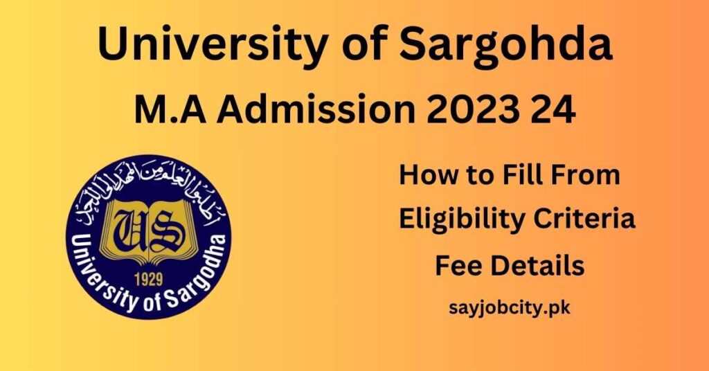 UOS MA Admission Online Apply