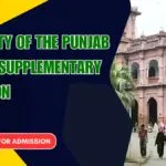 University of the Punjab MA-MSC Supplementary Admission 2024