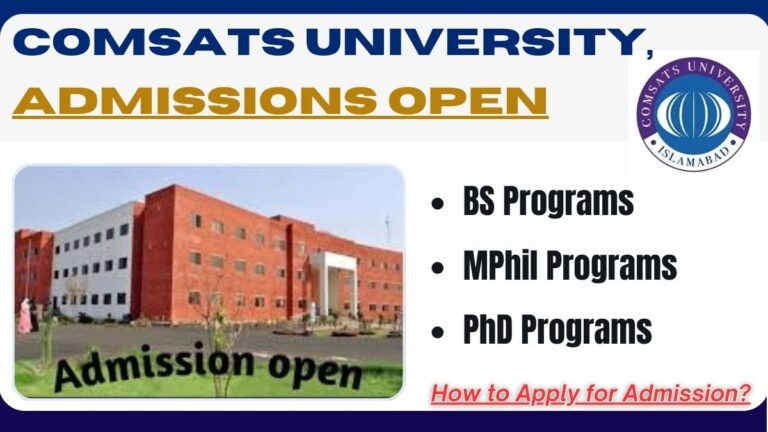 COMSATS University, Admissions Open