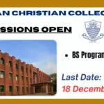 Forman Christian College (FCC), Lahore Admissions Open